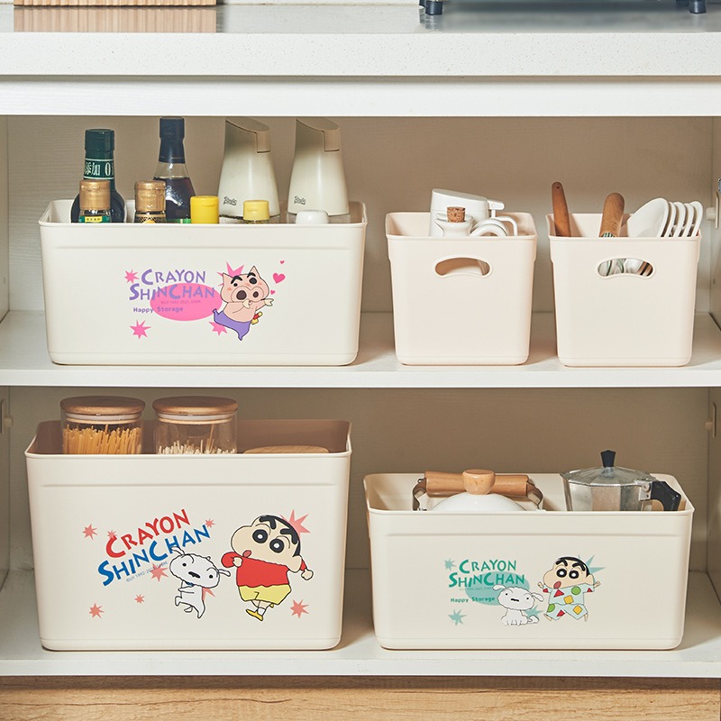 【蠟筆小新&塑業】正版現貨 多功能收納箱 收納盒 收納櫃 衣服收納 廚房收納 送禮 新之助-細節圖2