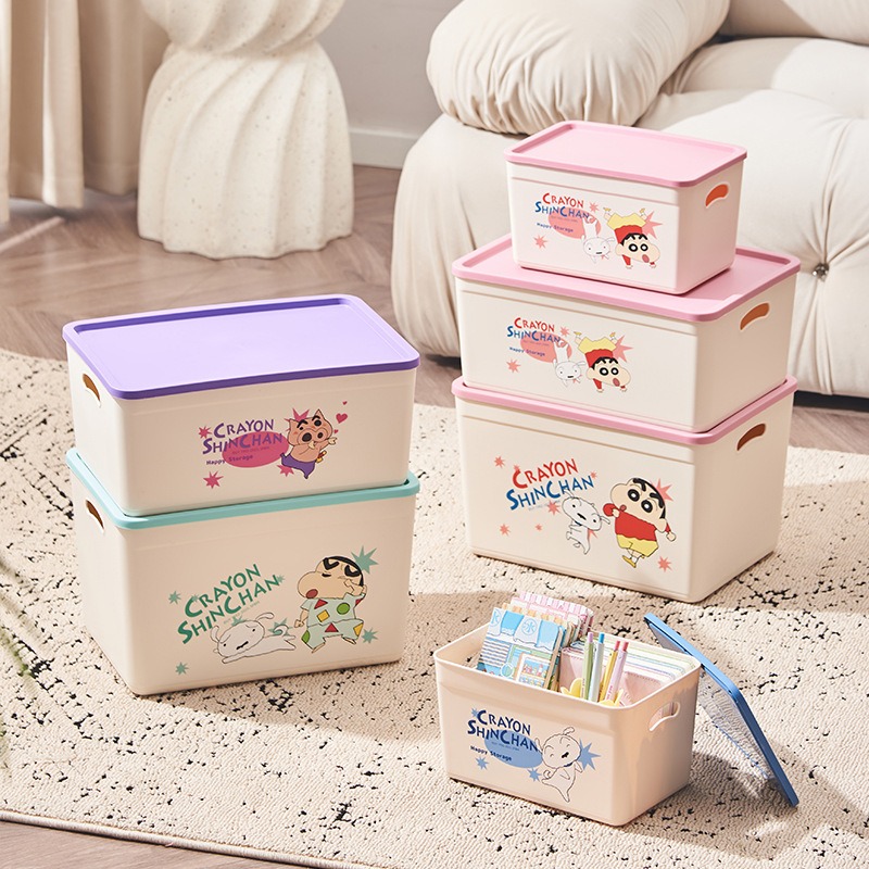 【蠟筆小新&塑業】正版現貨 多功能收納箱 收納盒 收納櫃 衣服收納 廚房收納 送禮 新之助-細節圖3