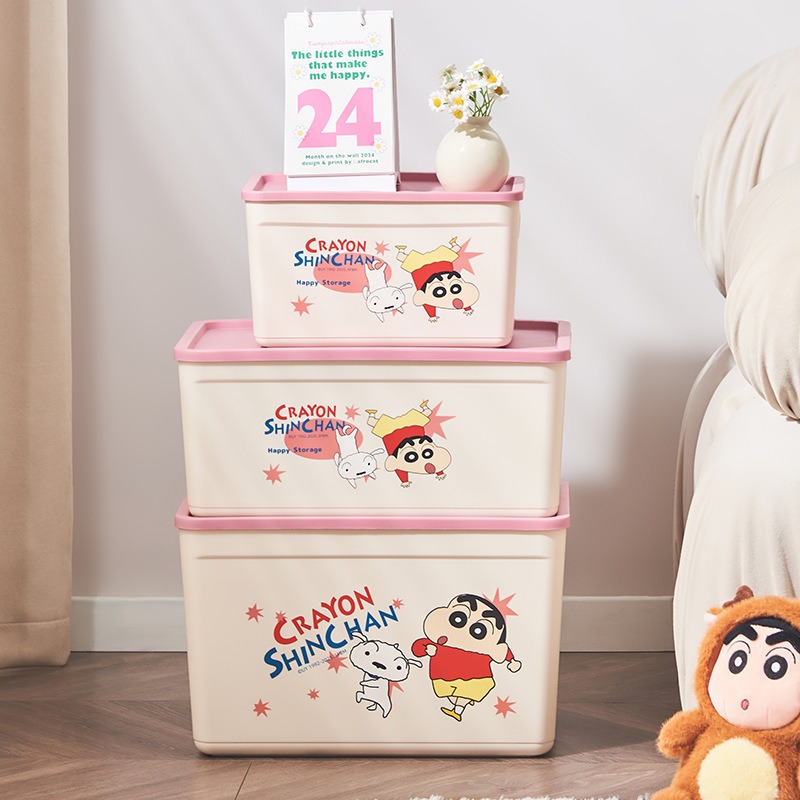 【蠟筆小新&塑業】正版現貨 多功能收納箱 收納盒 收納櫃 衣服收納 廚房收納 送禮 新之助-細節圖4