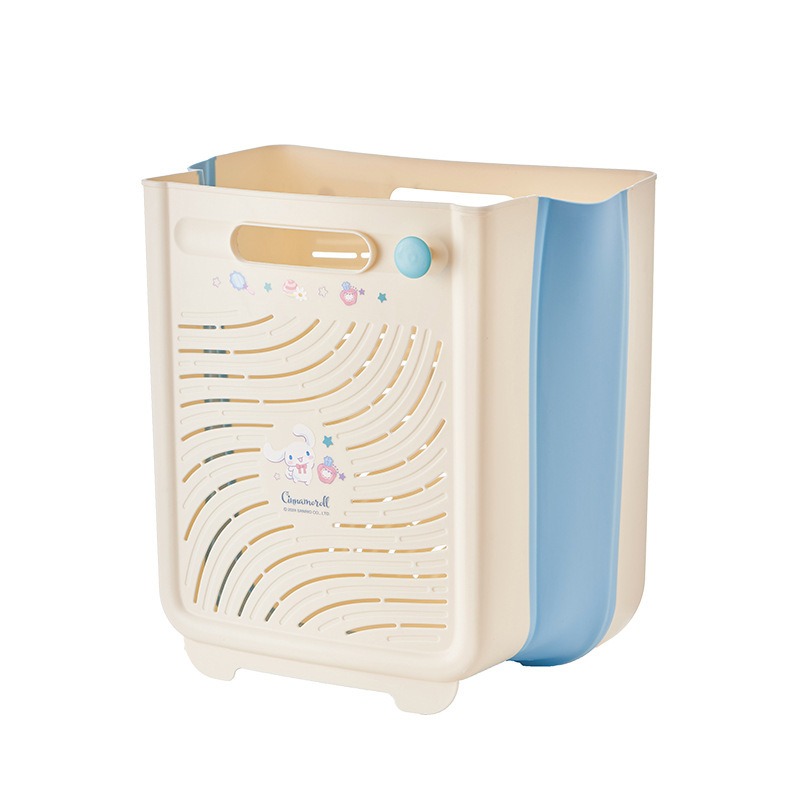 【三麗鷗&塑業】正版  脏衣篓 家用可折叠 加厚洗衣籃 壁挂落地两用衣服收纳筐大号 送禮-細節圖5