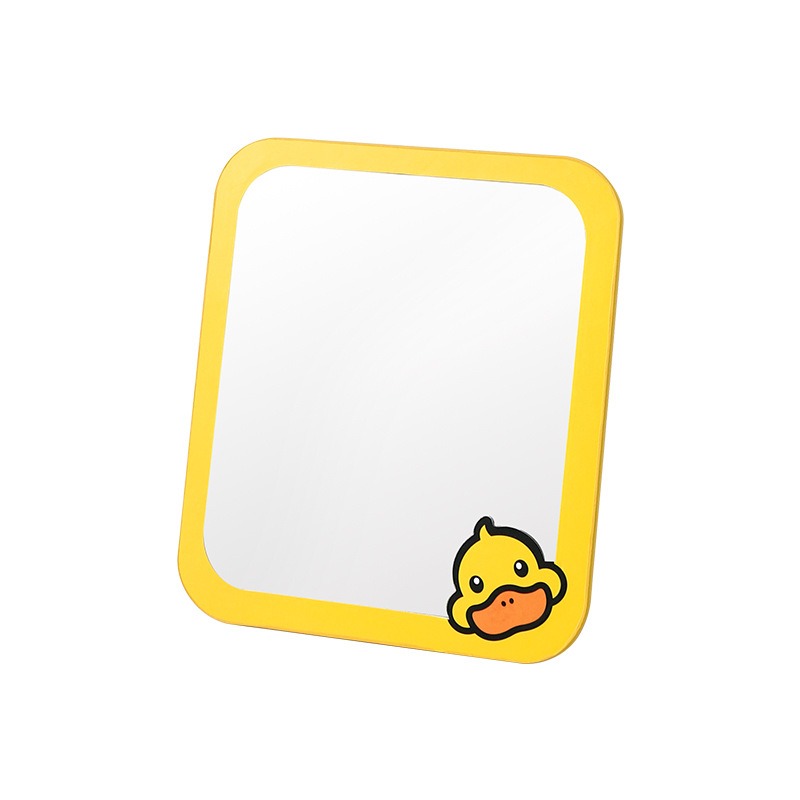 【小黃鴨&包包寶】正版 台式化妆鏡 可调节铜纸板梳妆鏡 可壁挂鏡子 美妝鏡 送禮-細節圖5