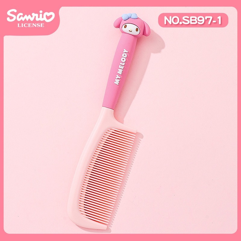 【三麗鷗&包包寶】正版 创意卡通梳子  美髮梳 高顏值女生梳子 防静电 便携宽齿梳 送禮-規格圖5