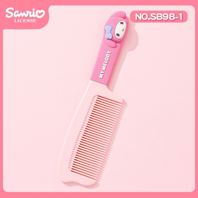 【三麗鷗&包包寶】正版 创意卡通梳子  美髮梳 高顏值女生梳子 防静电 便携宽齿梳 送禮-規格圖5