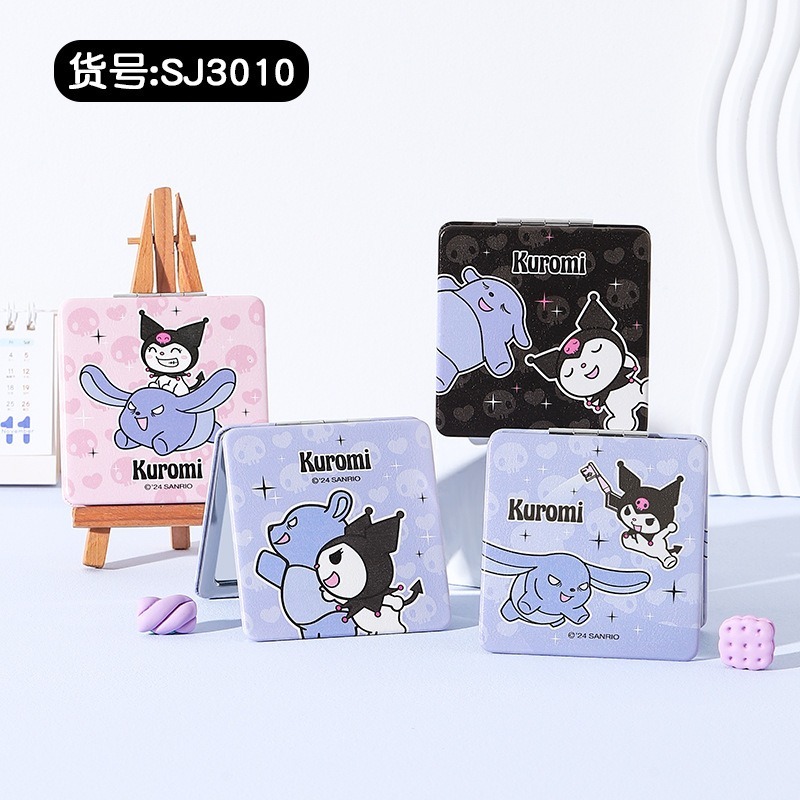 【三麗鷗&包包寶】正版 帕恰狗 PU双面鏡 小圆鏡 布丁狗 迷你鏡子 化妆鏡 随身便携小鏡子 送禮-規格圖5