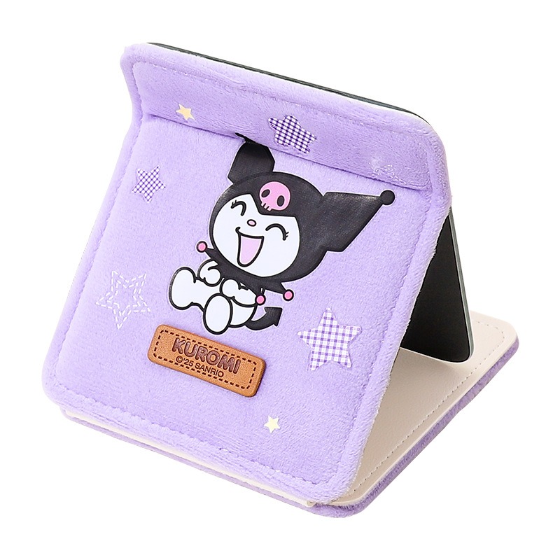 【三麗鷗&包包寶】正版 Hello Kitty 随身便攜化妆鏡 美乐蒂 库洛米 可爱折叠鏡子 桌面台鏡 送禮-細節圖5