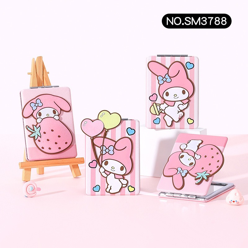 【三麗鷗&包包寶】正版 折叠鏡子 庫洛米 玉桂狗 化妆鏡 迷你便携随身双面鏡 送禮-細節圖4