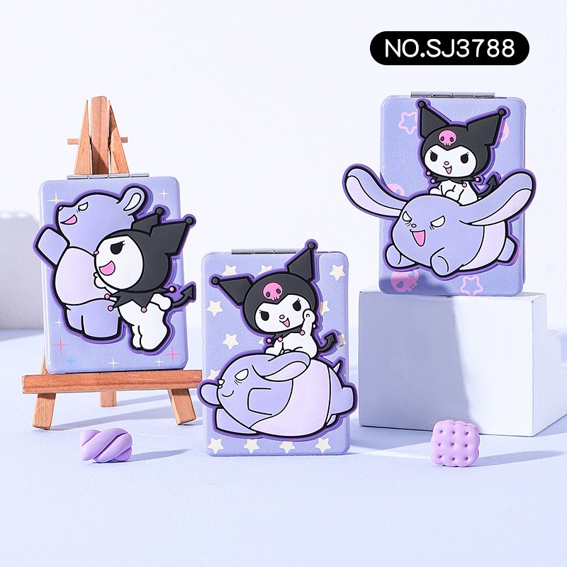 【三麗鷗&包包寶】正版 折叠鏡子 庫洛米 玉桂狗 化妆鏡 迷你便携随身双面鏡 送禮-規格圖4