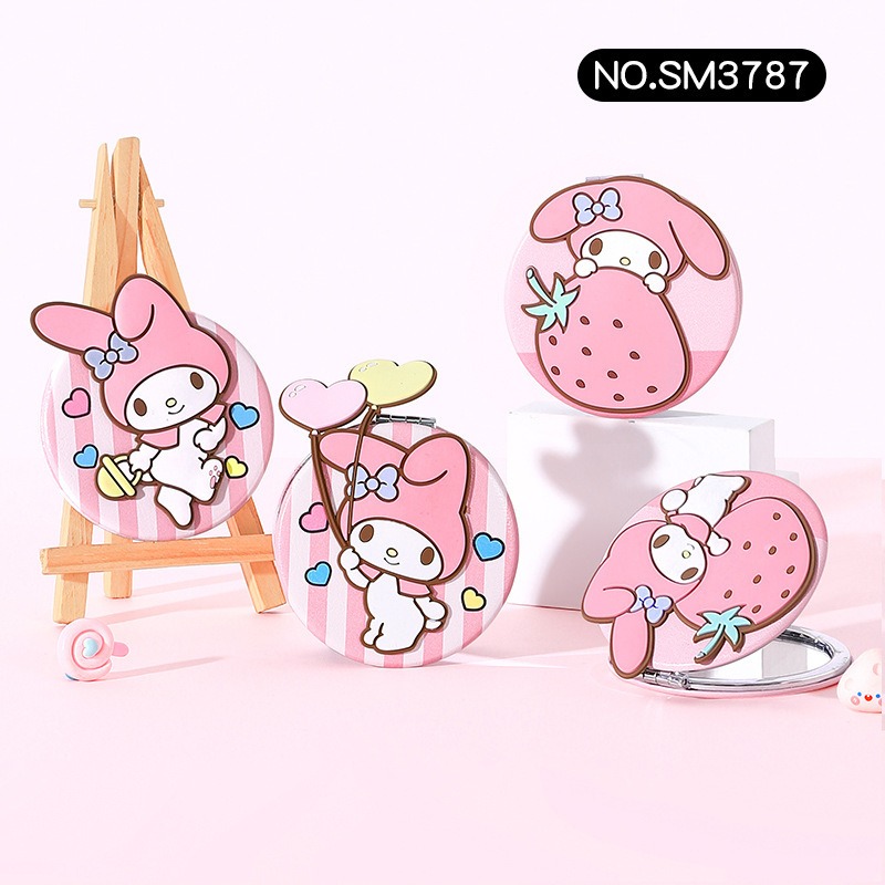 【三麗鷗&包包寶】正版 折叠鏡子 庫洛米 玉桂狗 化妆鏡 迷你便携随身双面鏡 送禮-規格圖4