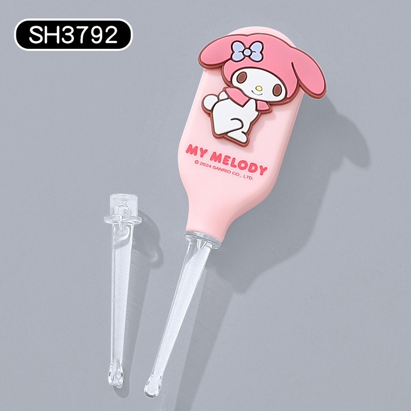 【三麗鷗&包包寶】正版 庫洛米 家用可视挖耳勺 美樂蒂 玉桂狗 儿童专用掏耳神器 发光带灯耳勺 送禮-規格圖5