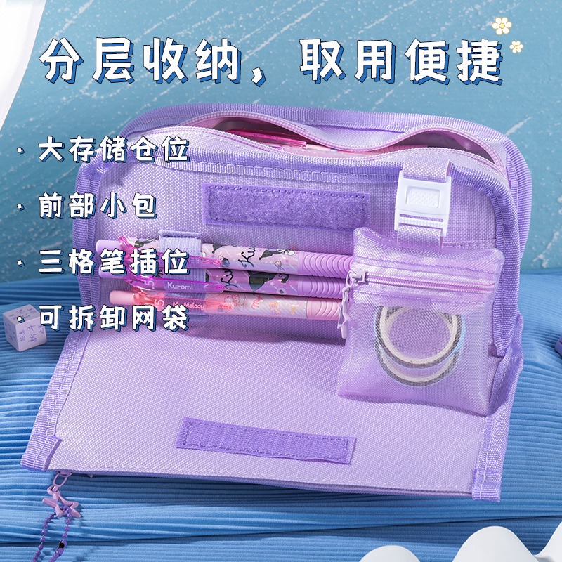 【Joytop悦木】三麗鷗 花花万物-多功能筆袋 学生文具 卡通 可爱 创意 儿童筆袋 筆盒 送禮-細節圖2