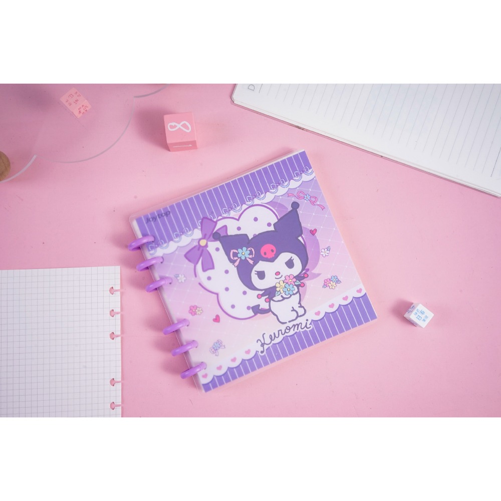 【Joytop悦木】三麗鷗 花花万物-蘑菇扣活页本 可爱 卡通本子 高颜值 筆記本 送禮-規格圖5