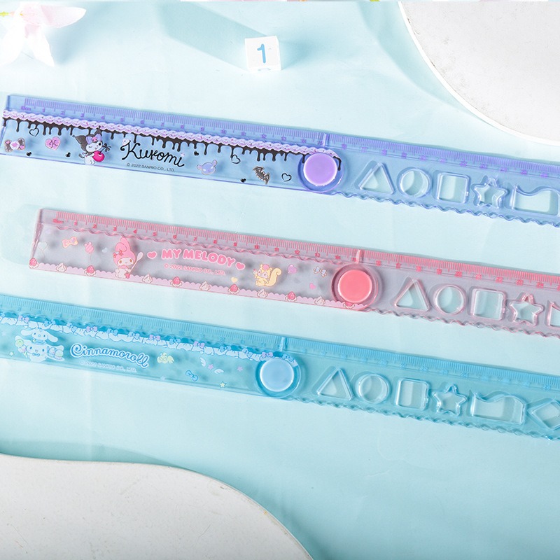 【Joytop悦木】三麗鷗 甜品派对-折叠尺 可爱卡通学生30cm折叠尺 創意尺子 送禮-細節圖3