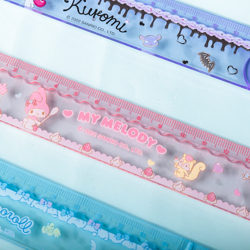 【Joytop悦木】三麗鷗 甜品派对-折叠尺 可爱卡通学生30cm折叠尺 創意尺子 送禮-細節圖4