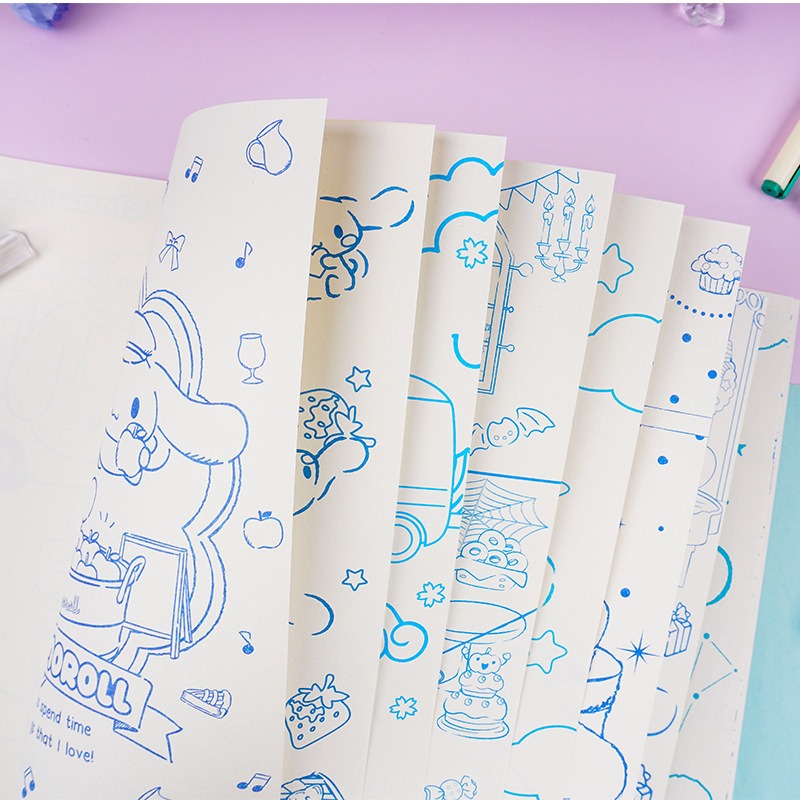 【Joytop悦木】三麗鷗 大耳狗的奇幻冒险-填色圖畫本 卡通畫本 送禮-細節圖2