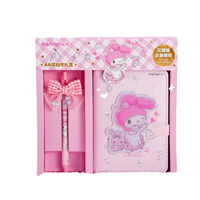 【Joytop悦木】三麗鷗 甜美时光-庫洛米A6磁扣本禮盒 可爱卡通文具学习礼品 送禮-細節圖5