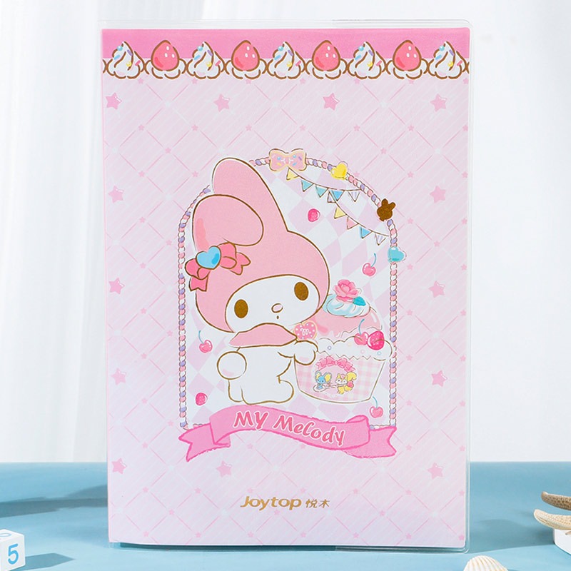 【Joytop悦木】三麗鷗 甜品派对-大耳狗胶套本B5 可爱卡通横线筆记本手帐 送禮-細節圖2