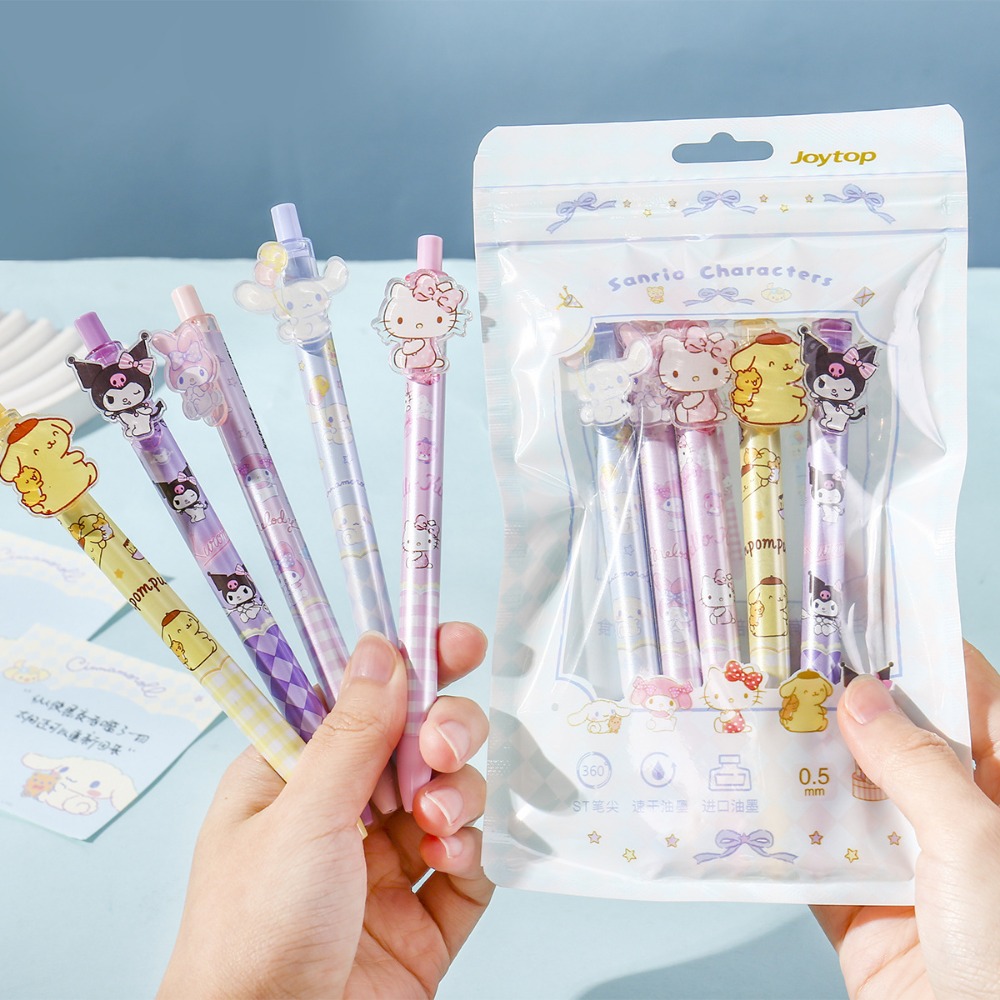 【Joytop悦木】三麗鷗 贴片按动中性筆5支混装（针管头手帐筆芯）送禮-規格圖5