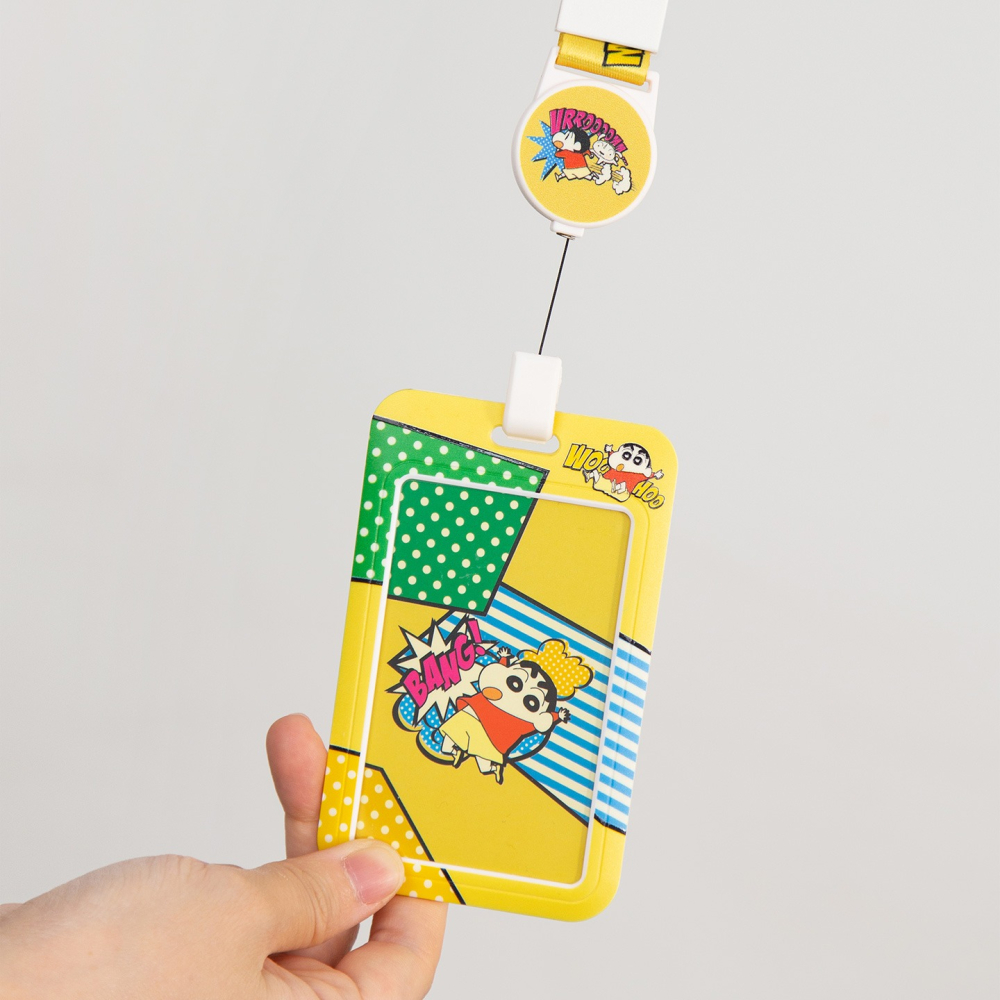 【樂融融】正版 蠟筆小新 可伸缩卡套 公交卡卡套 工牌挂脖保護套 小卡卡套 創意學生卡保護套 送禮-細節圖5