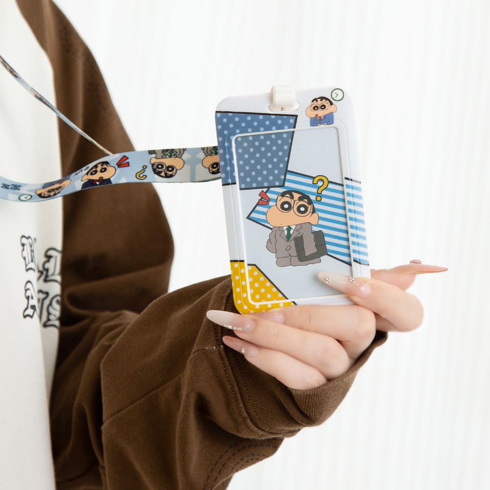 【樂融融】正版 蠟筆小新 可伸缩卡套 公交卡卡套 工牌挂脖保護套 小卡卡套 創意學生卡保護套 送禮-規格圖5