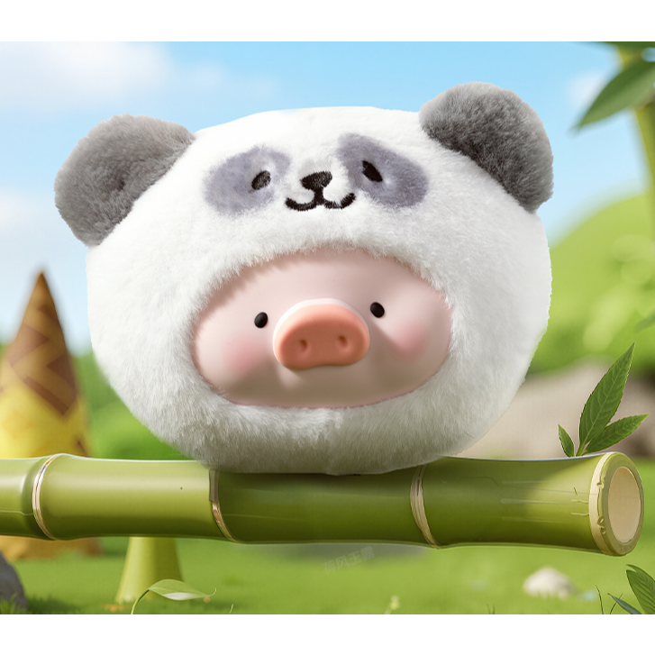 【洛克空間&lulu猪】正版 动物派对系列 毛绒硅胶耳机包 公仔零錢包包 送禮-規格圖5