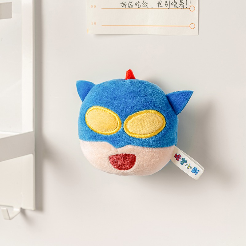 【漫貓】正版 蠟筆小新 毛绒磁吸冰箱貼 可爱公仔裝飾品 左卫门卡通家居擺件 送禮-規格圖5
