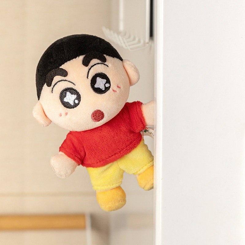 【漫貓】正版 蠟筆小新 毛绒公仔冰箱貼 可爱玩偶磁貼 創意家居擺件 卡通公仔裝飾品 送禮-規格圖5