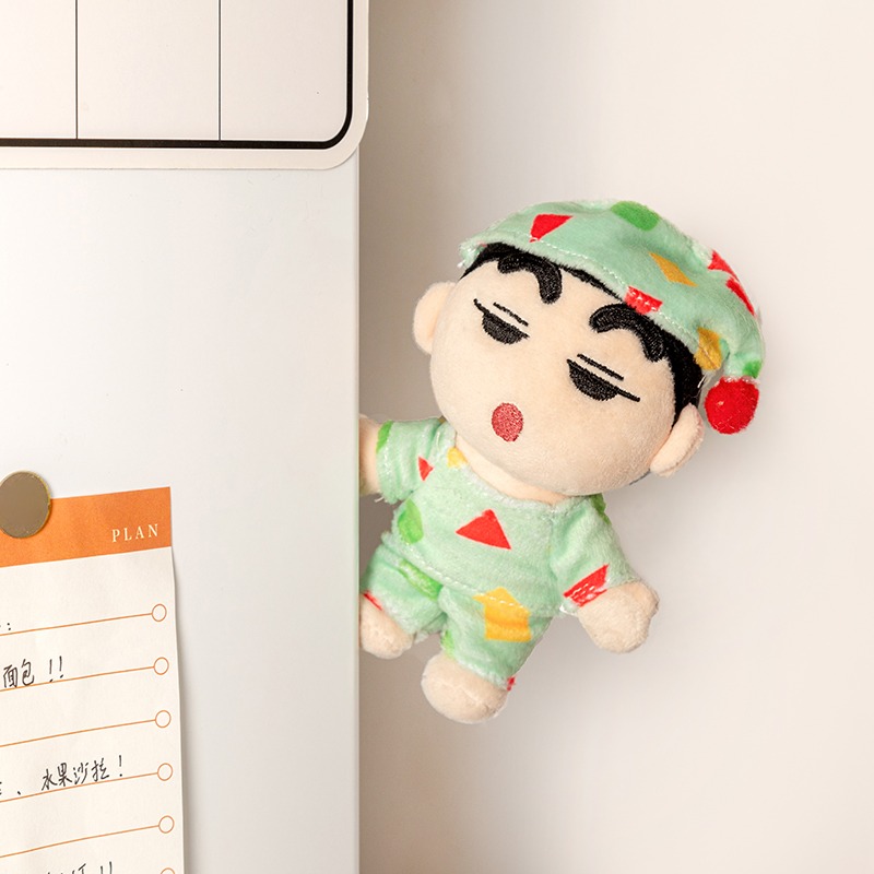【漫貓】正版 蠟筆小新 毛绒公仔冰箱貼 可爱玩偶磁貼 創意家居擺件 卡通公仔裝飾品 送禮-規格圖5