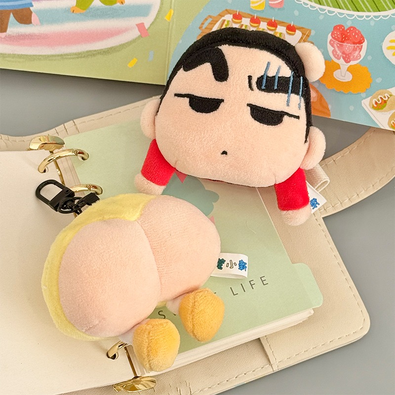 【漫貓】正版 蠟筆小新 毛绒磁吸掛件 可爱公仔包包挂掛飾 吊飾 新之助 送禮-細節圖3