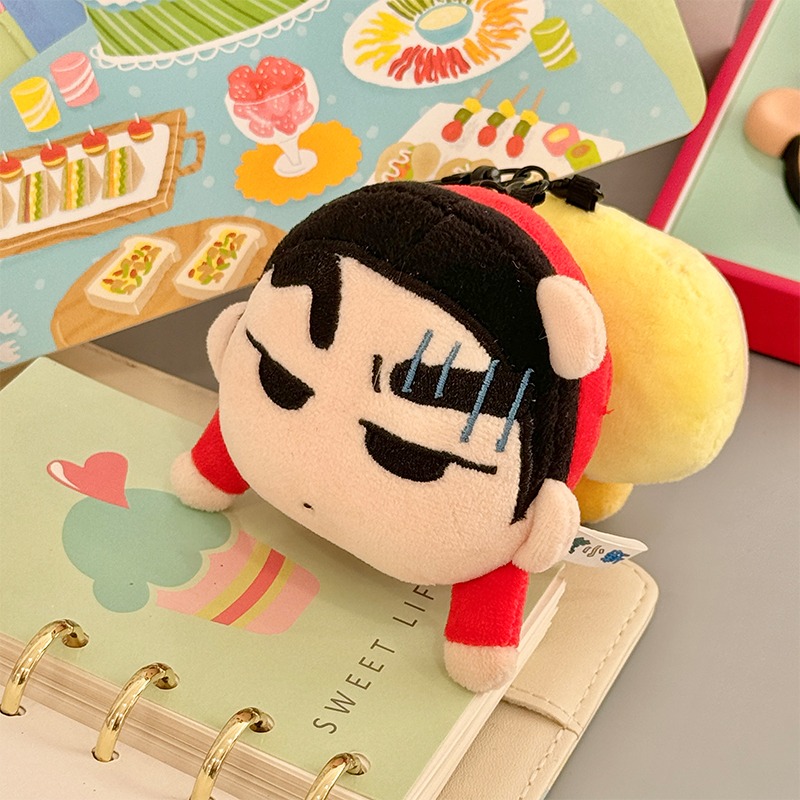 【漫貓】正版 蠟筆小新 毛绒磁吸掛件 可爱公仔包包挂掛飾 吊飾 新之助 送禮-細節圖4