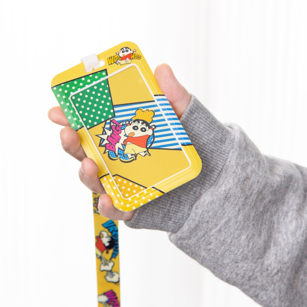 【漫貓】正版 蠟筆小新 工牌卡套 可伸缩公交卡卡套 小卡塑料保护套 送禮-細節圖5