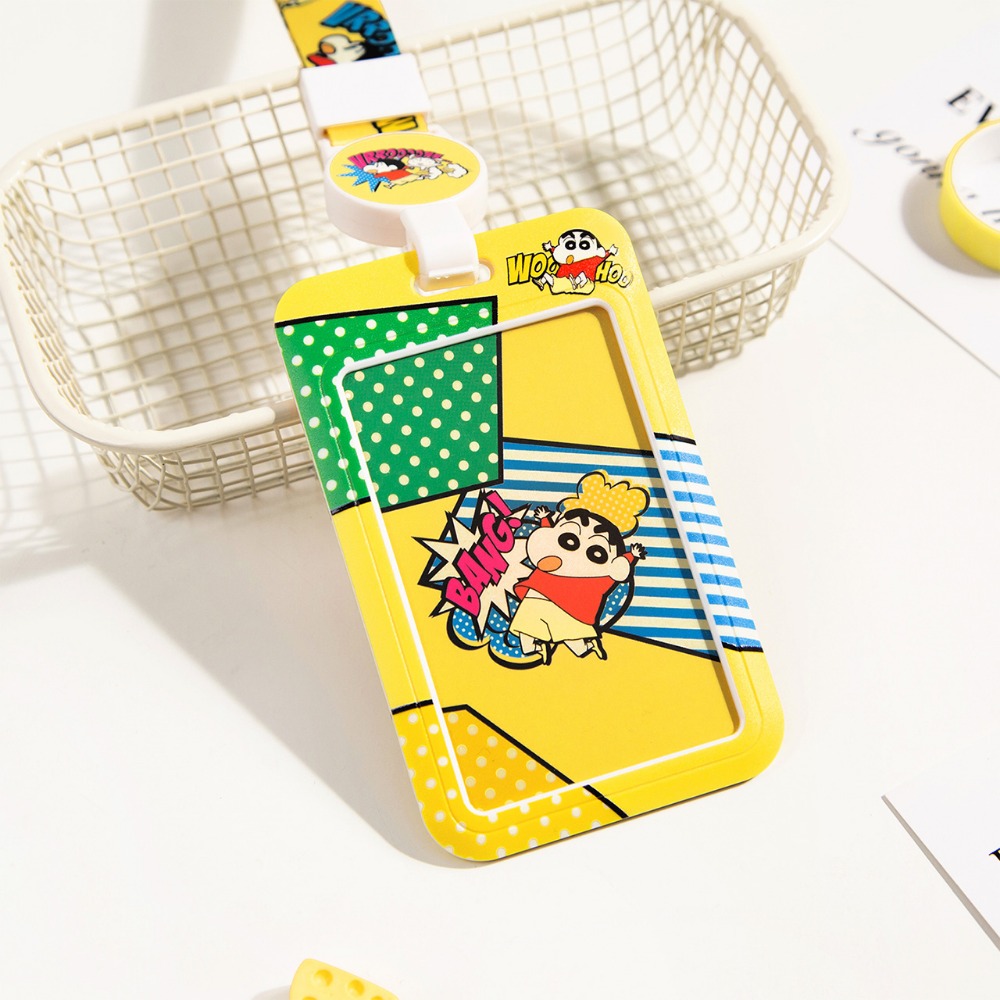 【漫貓】正版 蠟筆小新 工牌卡套 可伸缩公交卡卡套 小卡塑料保护套 送禮-規格圖5