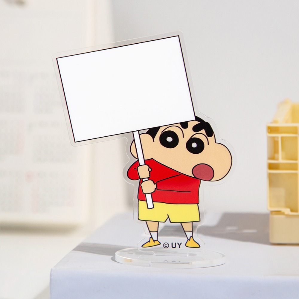 【漫貓】正版 蠟筆小新 亚克力留言板 桌面擺件 写字板ins风学生備忘錄 可擦留言記事板 送禮-規格圖4