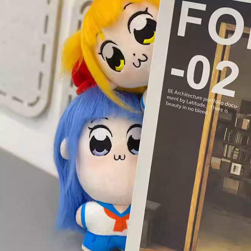 【漫貓】正版  pop子和pipi美的日常 10cm海星体炸毛毛绒掛件 可爱公仔玩偶鑰匙扣 包包掛件 吊飾 送禮-細節圖2