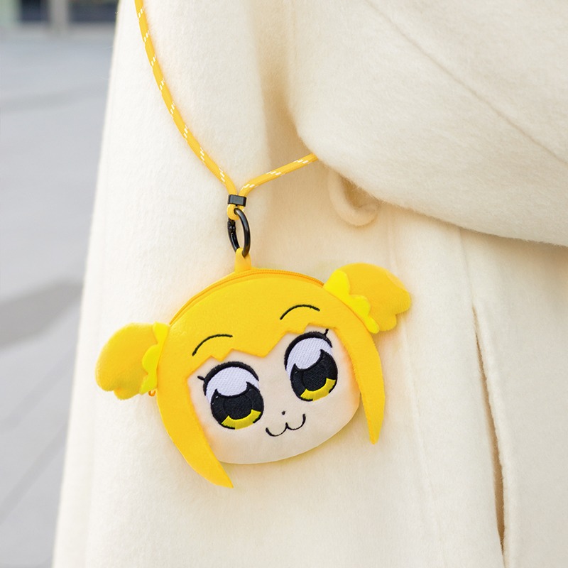 【漫貓】正版  pop子和pipi美的日常 毛絨零钱包 可爱耳机包 卡通玩偶收納包包 送禮-細節圖3