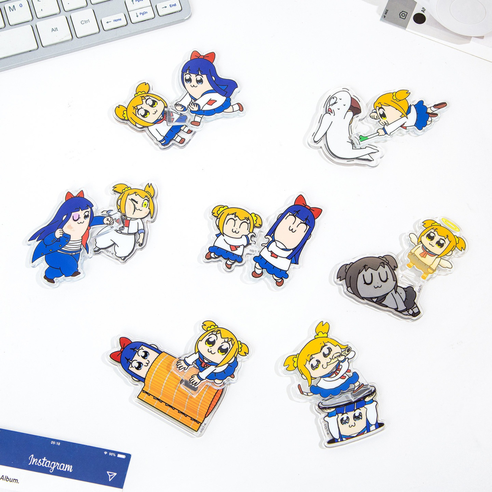 【漫貓】正版  pop子和pipi美的日常 磁吸亚克力冰箱貼 創意立牌备忘录 送禮-細節圖5