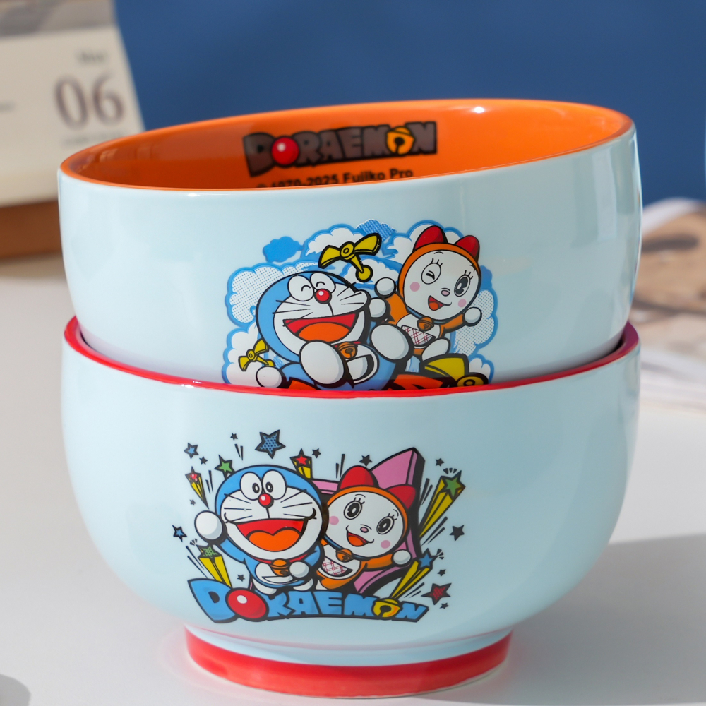 【預購】正版 哆啦A夢 飯碗 米飯 陶瓷材質 漫畫4款禮盒包裝 小叮噹 哆啦a夢 送禮 焦點-細節圖3