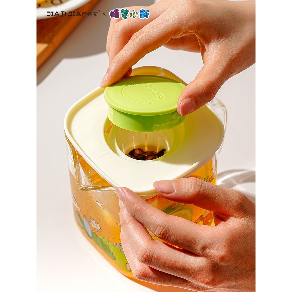 【現貨】正版 蠟筆小新 玻璃杯 茶杯 茶壺 茶具 4茶杯+1茶壺套裝 玻璃材質 高溫耐煮 送禮 新之助-細節圖5