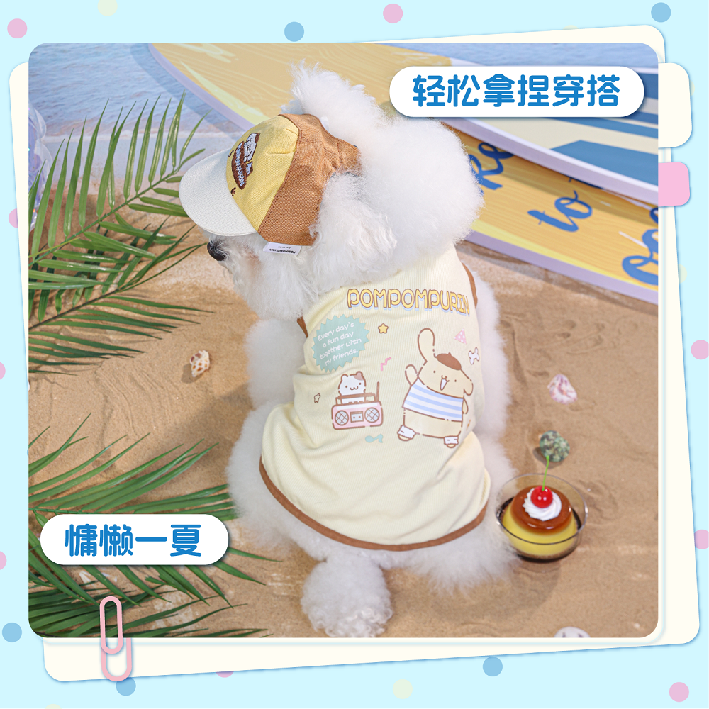 正版 三麗鷗 庫洛米 寵物 背心 服裝 衣服 夏日涼感 透氣不悶熱 美樂蒂 大耳狗 送禮 【覓嗷】-細節圖4