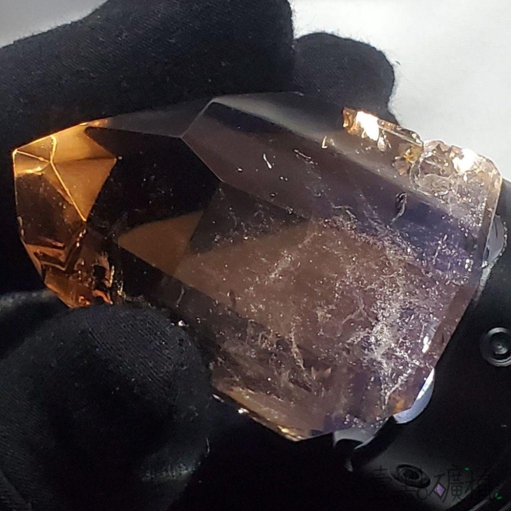 茶晶柱 含底座 小彩虹 茶晶 水晶柱 能量水晶 煙水晶 墨晶 SmokyQuartz 邀請-細節圖2