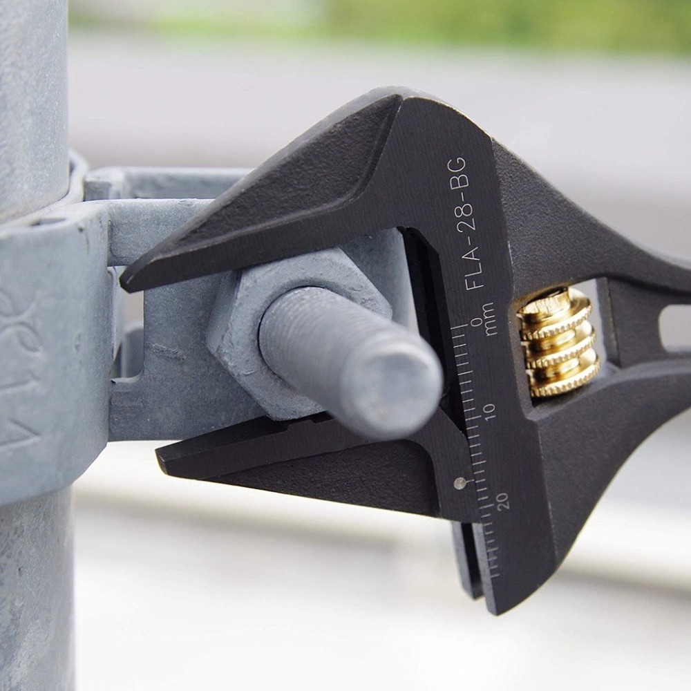 【五金小匠】日本FUJIYA 富士箭黑金KUROKIN FLA-28/32/43/53-BG  超輕量 活動板手 大開口-細節圖4