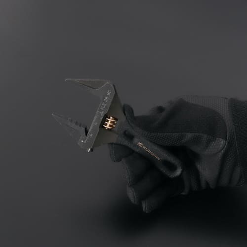 【五金小匠】日本FUJIYA 富士箭黑金KUROKIN FLS-28-BG 32 43 53短型活動板手輕量大開口短型-細節圖3
