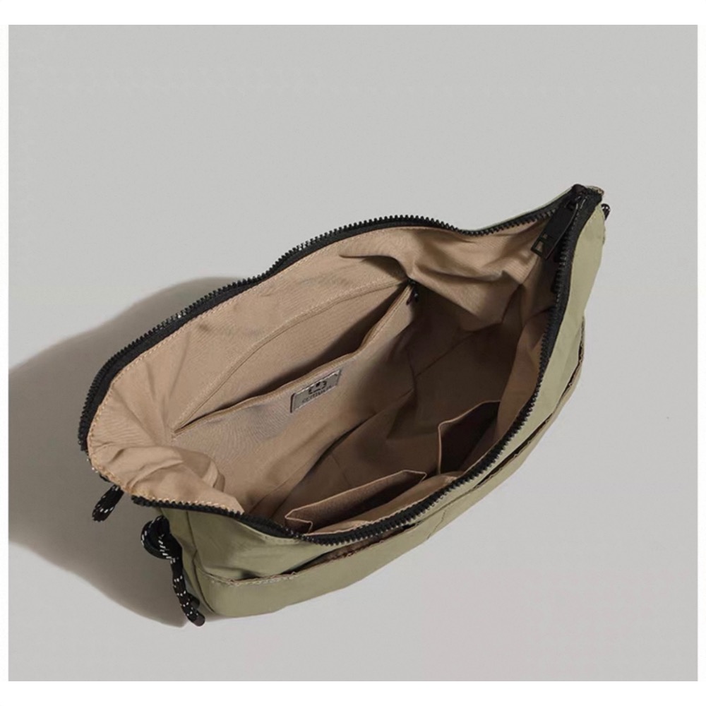 大容量腋下包新款百搭通勤餃子包时尚潮流單肩斜挎兩用包深綠-細節圖4