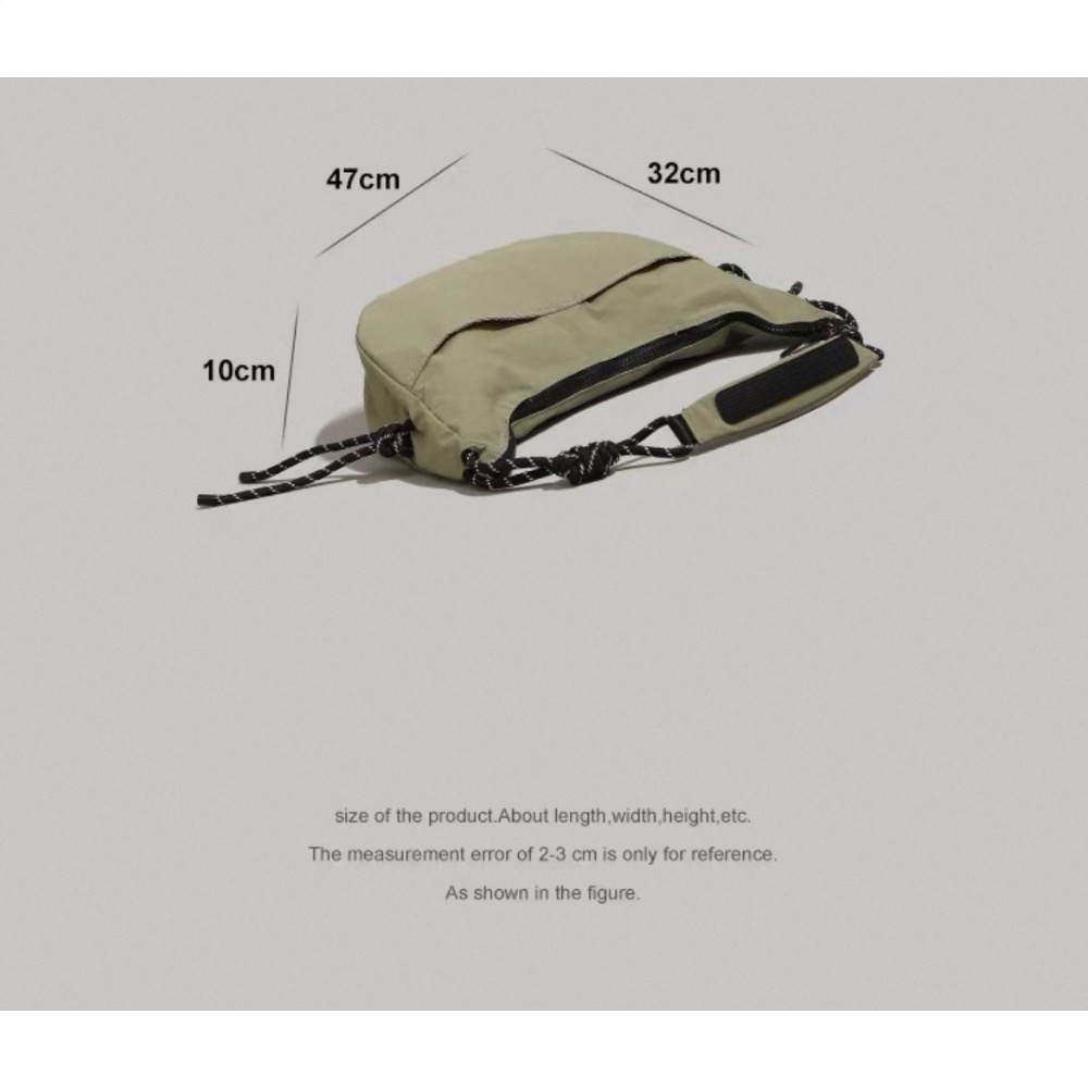 大容量腋下包新款百搭通勤餃子包时尚潮流單肩斜挎兩用包深綠-細節圖7