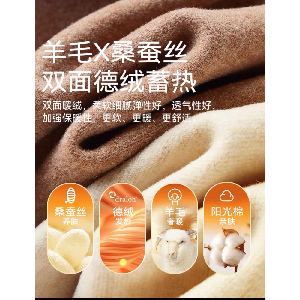 羊毛蠶絲保暖防寒護頸脖套圍巾男女款秋冬季騎行套頭德絨加厚圍脖粉色-細節圖3