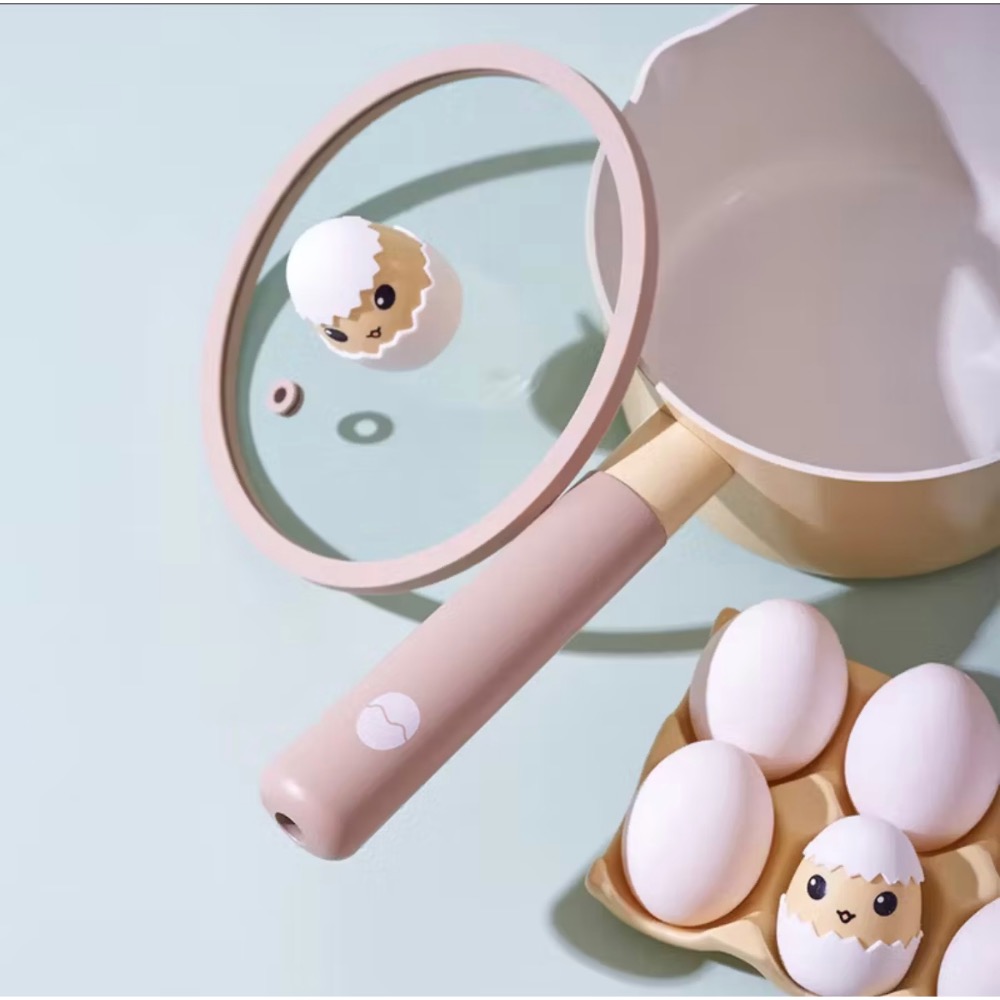 NEOFLAM 小蛇系列鑄造鍋具兩件組-單柄湯鍋+玻璃蓋16公分(IH爐可用鍋/非鐵氟龍不沾塗層)-細節圖2