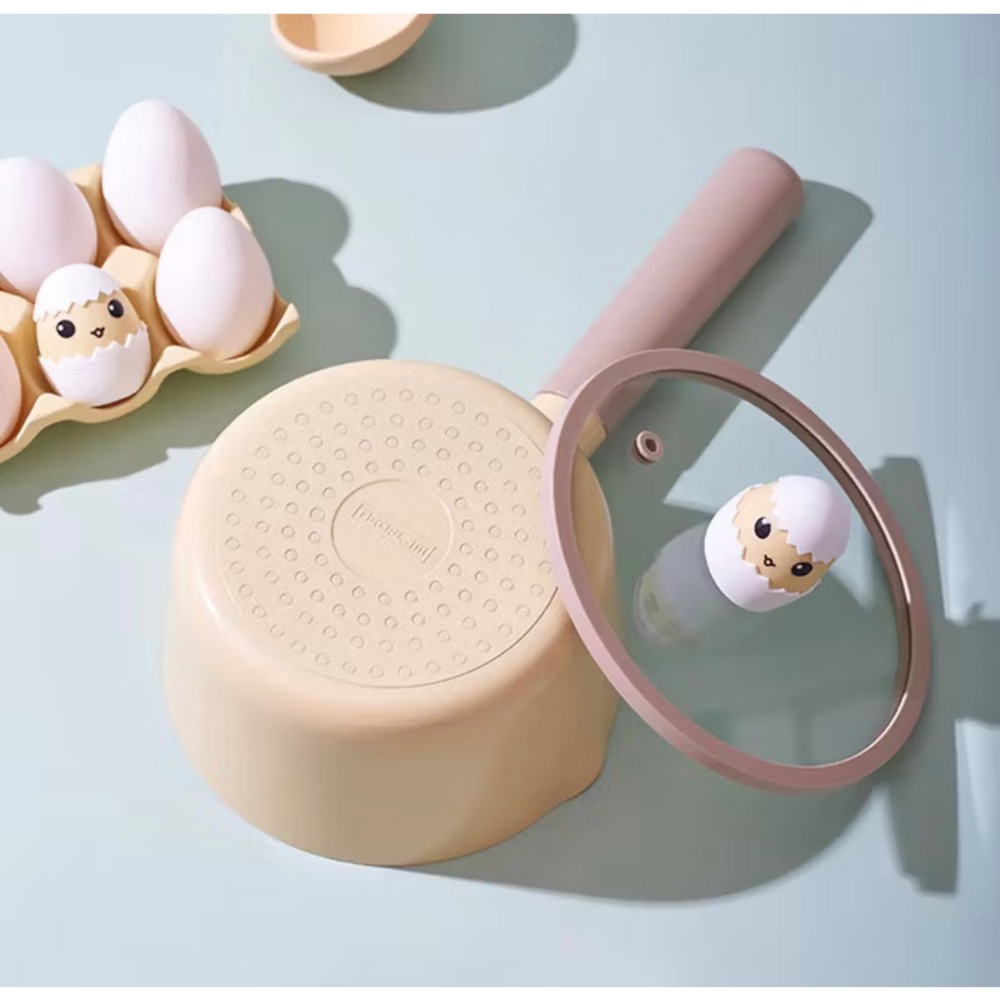 NEOFLAM 小蛇系列鑄造鍋具兩件組-單柄湯鍋+玻璃蓋16公分(IH爐可用鍋/非鐵氟龍不沾塗層)-細節圖3