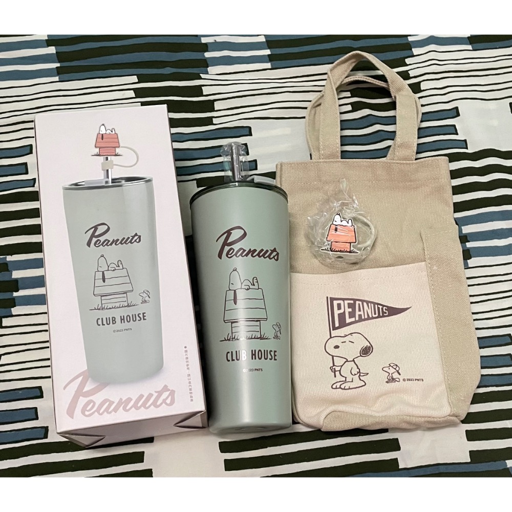 史努比悠活真空保溫杯吸管提袋組600ml-細節圖5