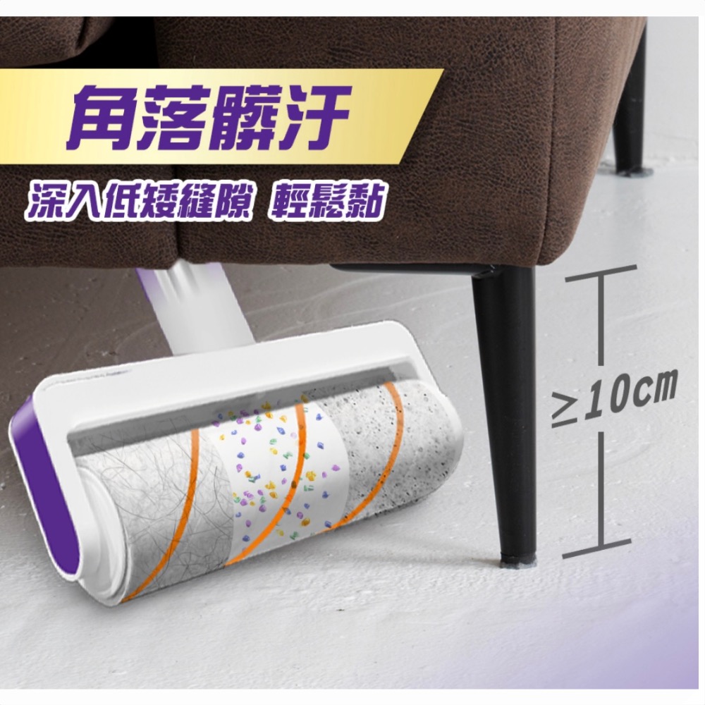 驅塵氏 伸縮萬用地板黏塵滾輪-1桿60張-細節圖8