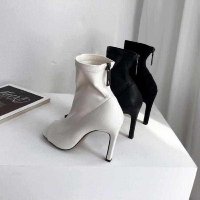 現貨一雙 魚口細跟靴 小腳福利-細節圖2