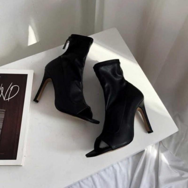 現貨一雙 魚口細跟靴 小腳福利-細節圖3